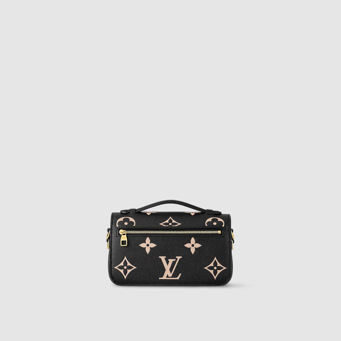 Túi Louis Vuitton Pochette Métis East Nữ West Monogram Empreinte Đen Be 